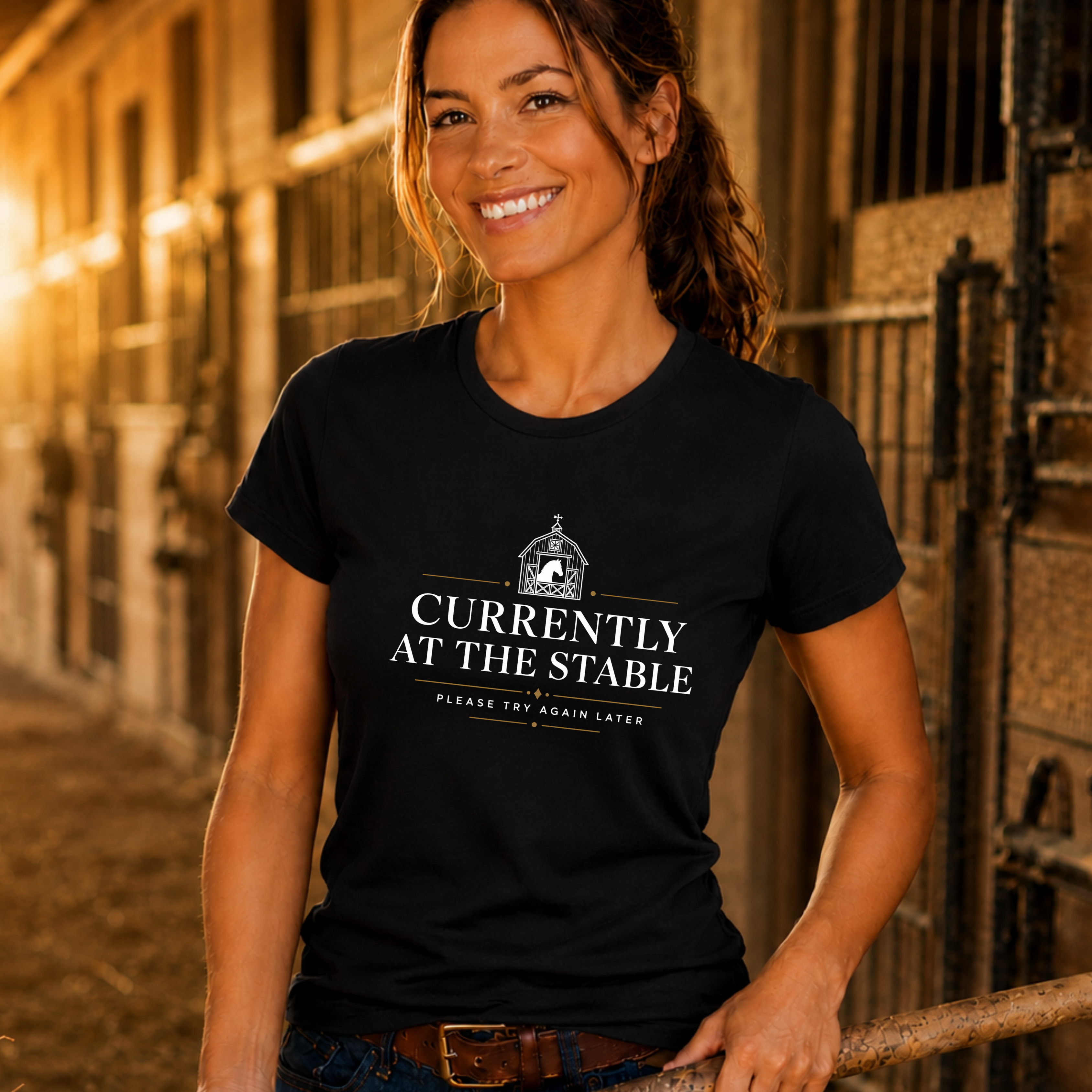 At The Stable - Country - Large Print